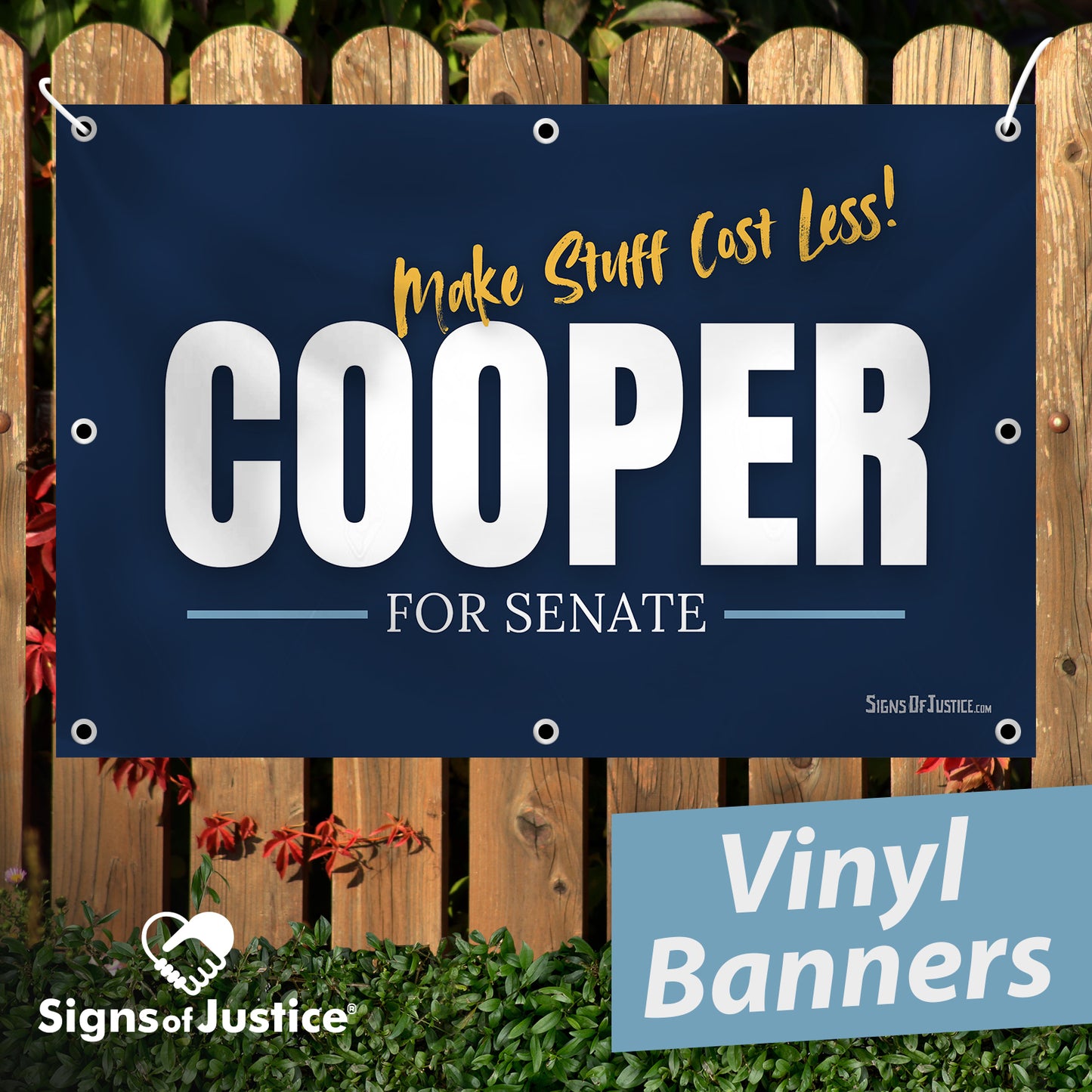 "Cooper for Senate" Vinyl Banner