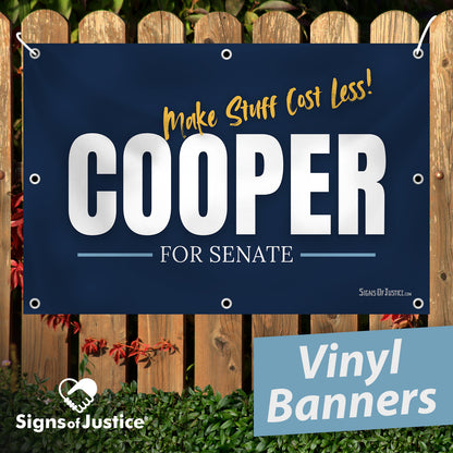 "Cooper for Senate" Vinyl Banner