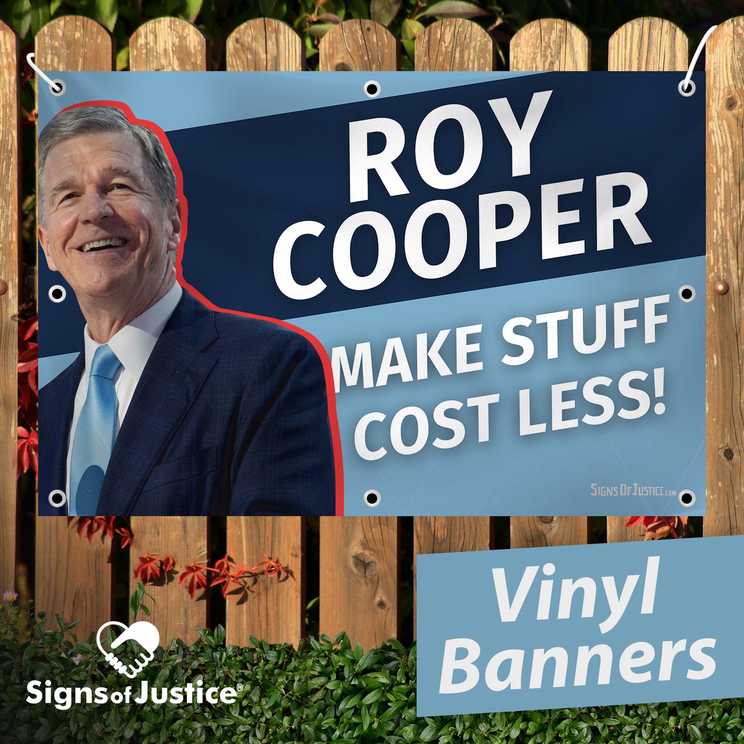 "Roy Cooper MSCL" Vinyl Banner
