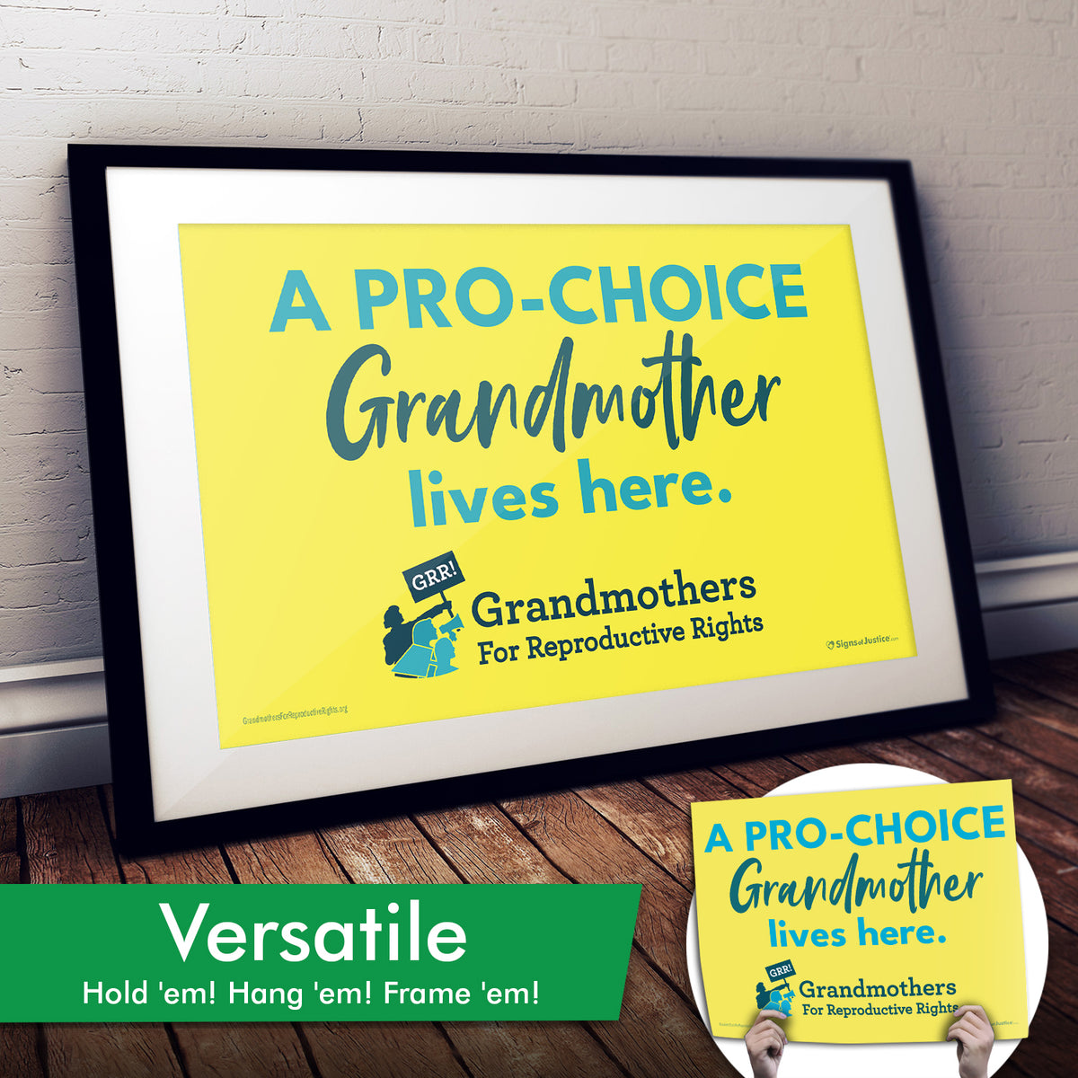 "GRR! Grandmas for Reproductive Rights" Art Print or Protest Sign Pack