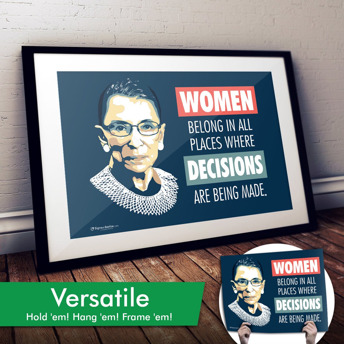 "Notorious RBG" Art Print or Protest Sign Pack