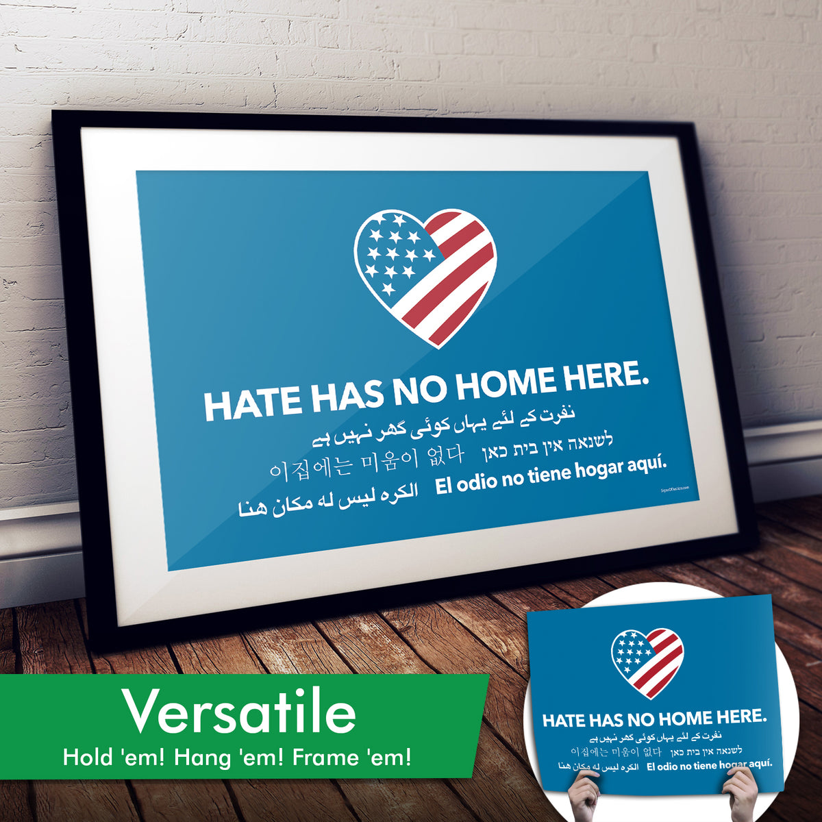 "Hate Has No Home Here" Art Print or Protest Sign Pack