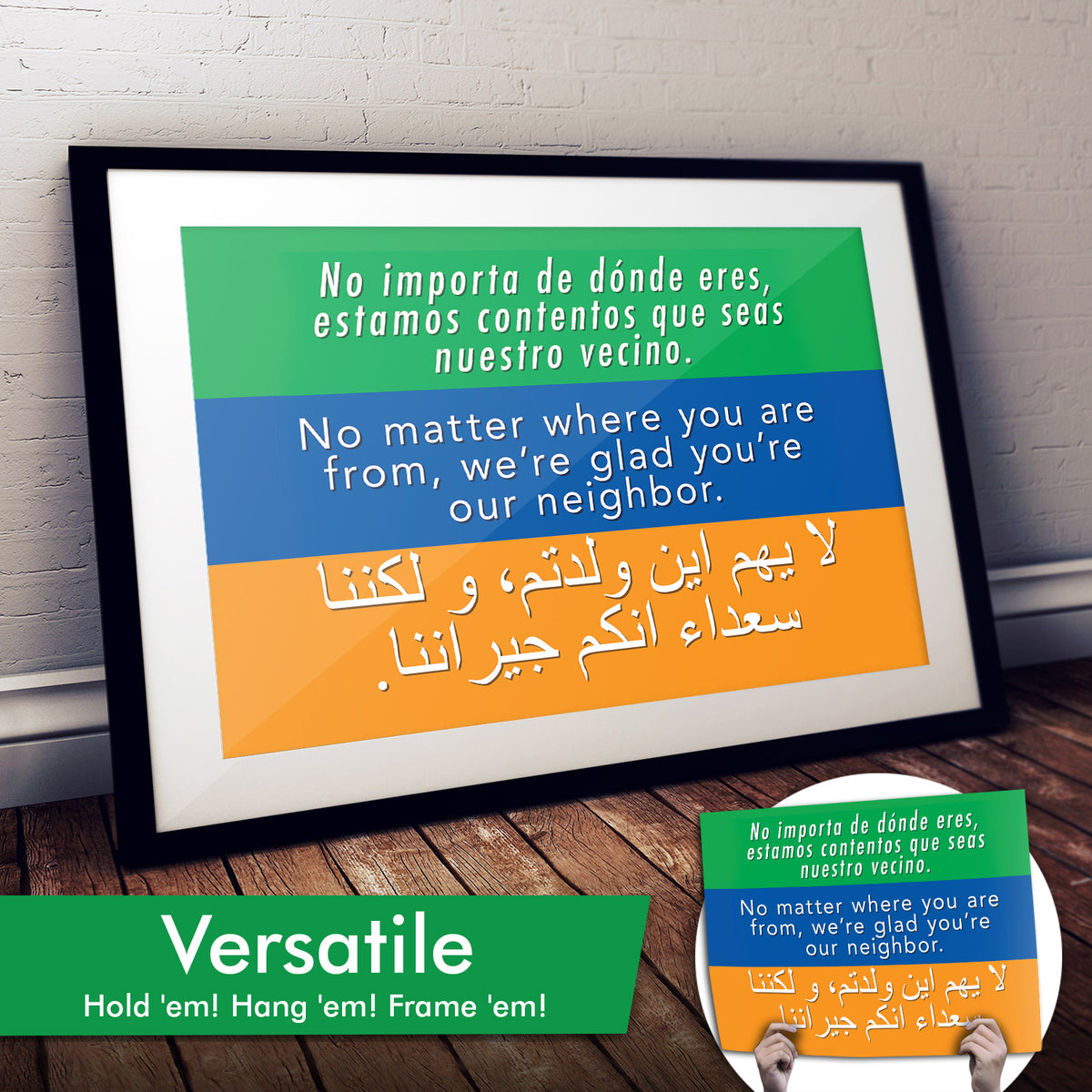 "Welcome Your Neighbors" Art Print or Protest Sign Pack