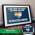 "Love Who You Want" Art Print or Protest Sign Pack