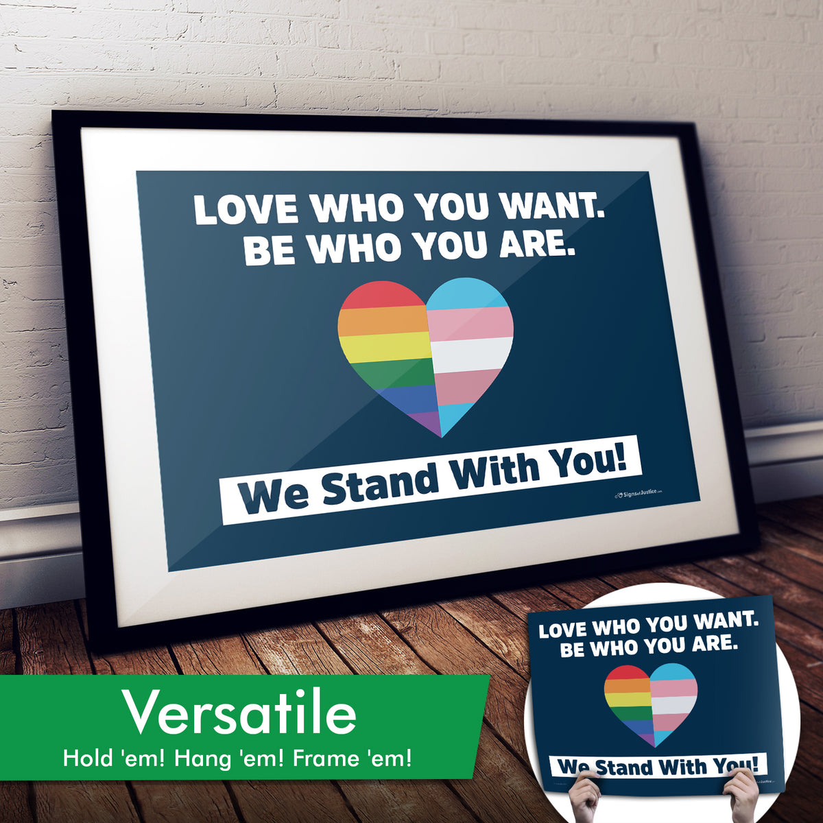 "Love Who You Want" Art Print or Protest Sign Pack