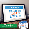 "Faith, Hope & Love" Art Print or Protest Sign Pack