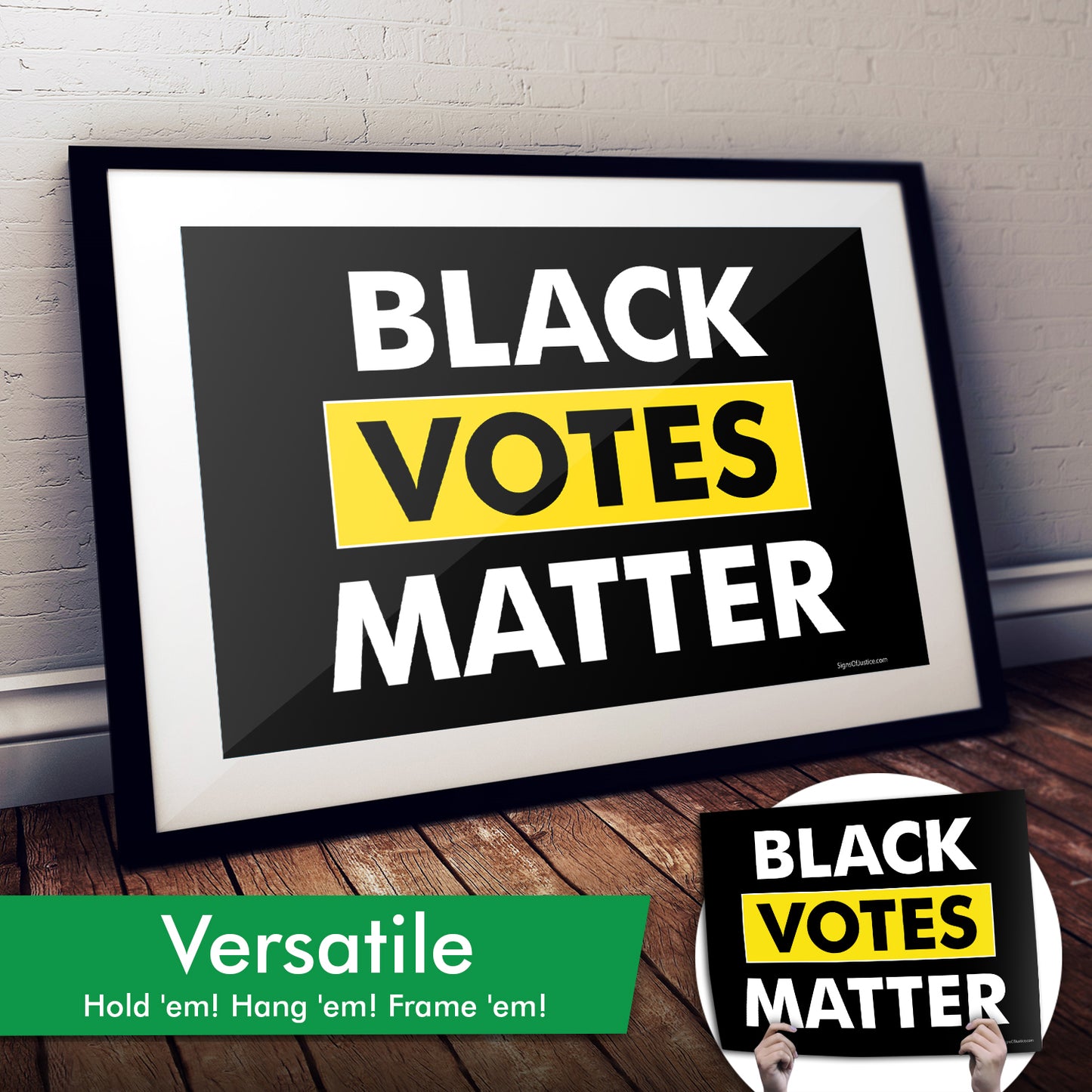 Black Votes Matter Cardstock Print
