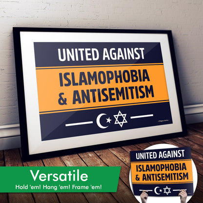 United Against Islamophobia & Antisemitism Cardstock Print