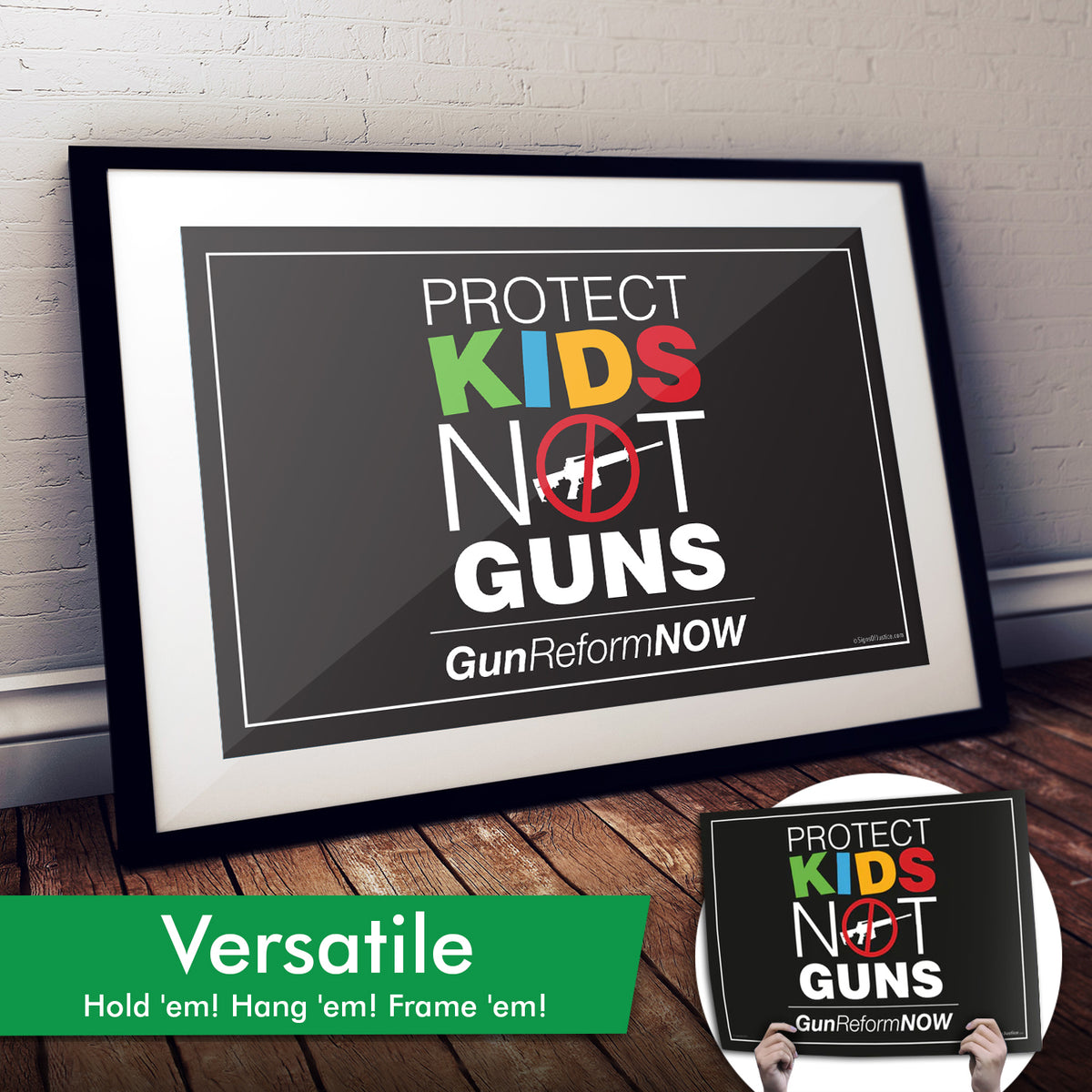 "Protect Kids Not Guns" Art Print or Protest Sign Pack