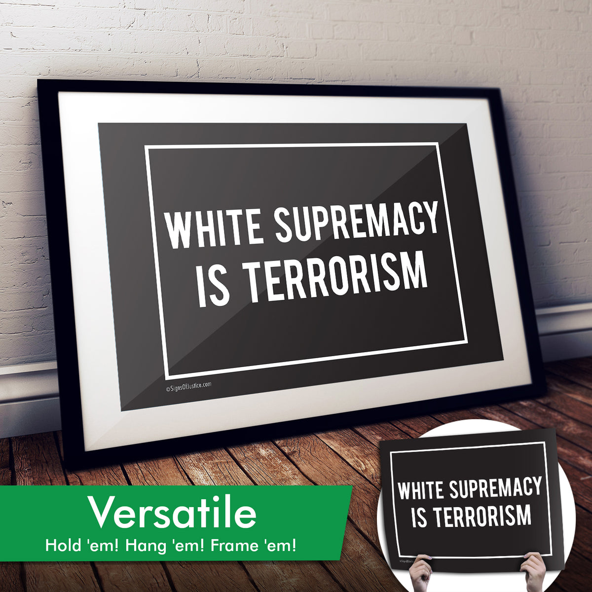 "White Supremacy is Terrorism" Art Print or Protest Sign Pack