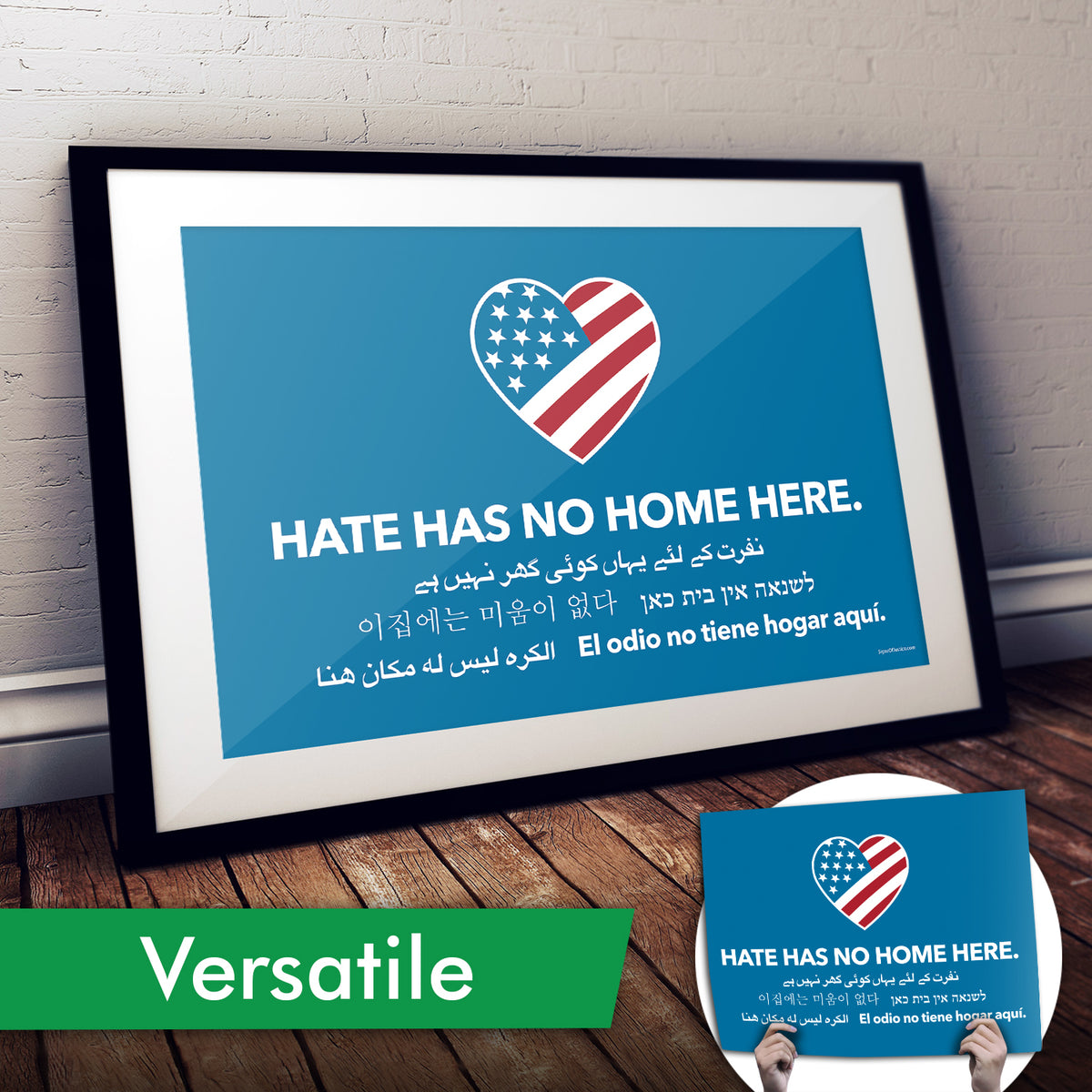 "Hate Has No Home Here" Art Print or Protest Sign Pack