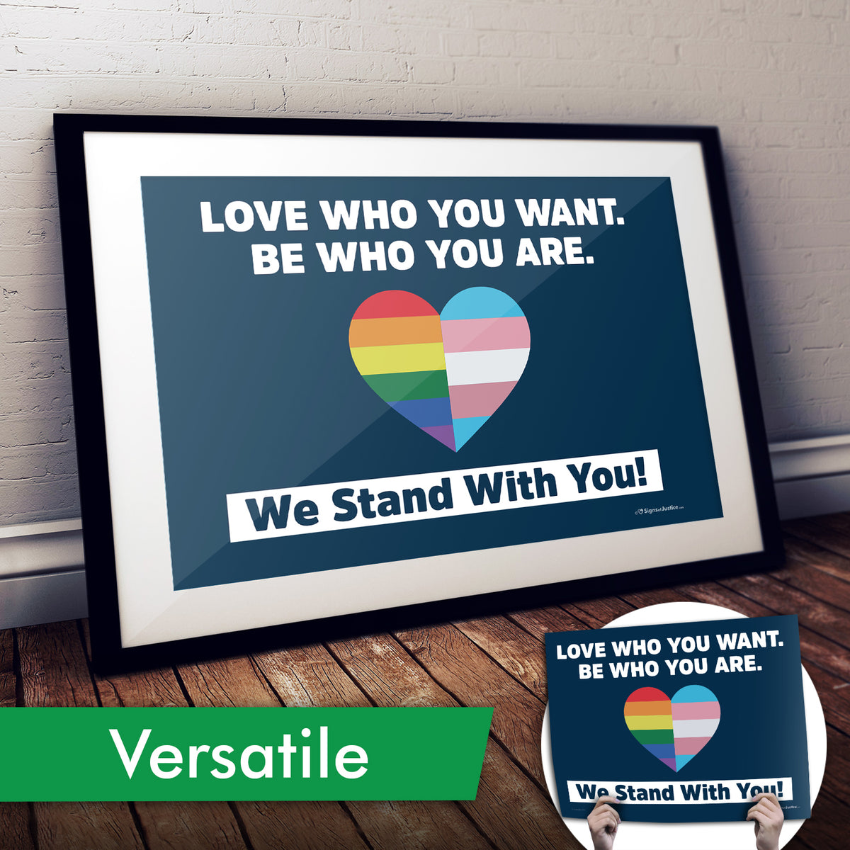 "Love Who You Want" Art Print or Protest Sign Pack