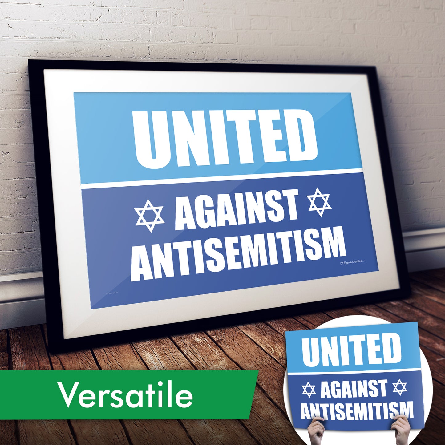 United Against Antisemitism Cardstock Print