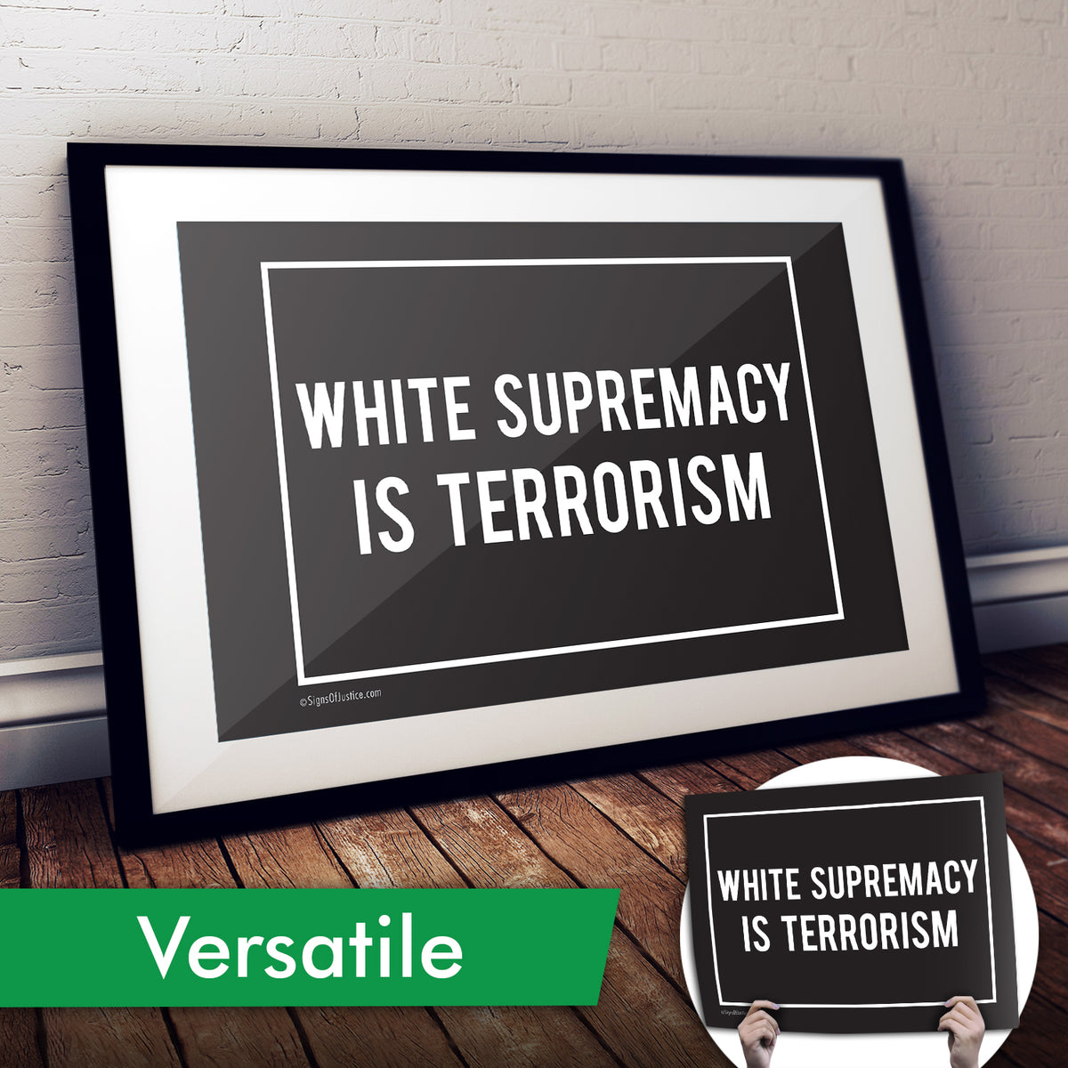 "White Supremacy is Terrorism" Art Print or Protest Sign Pack
