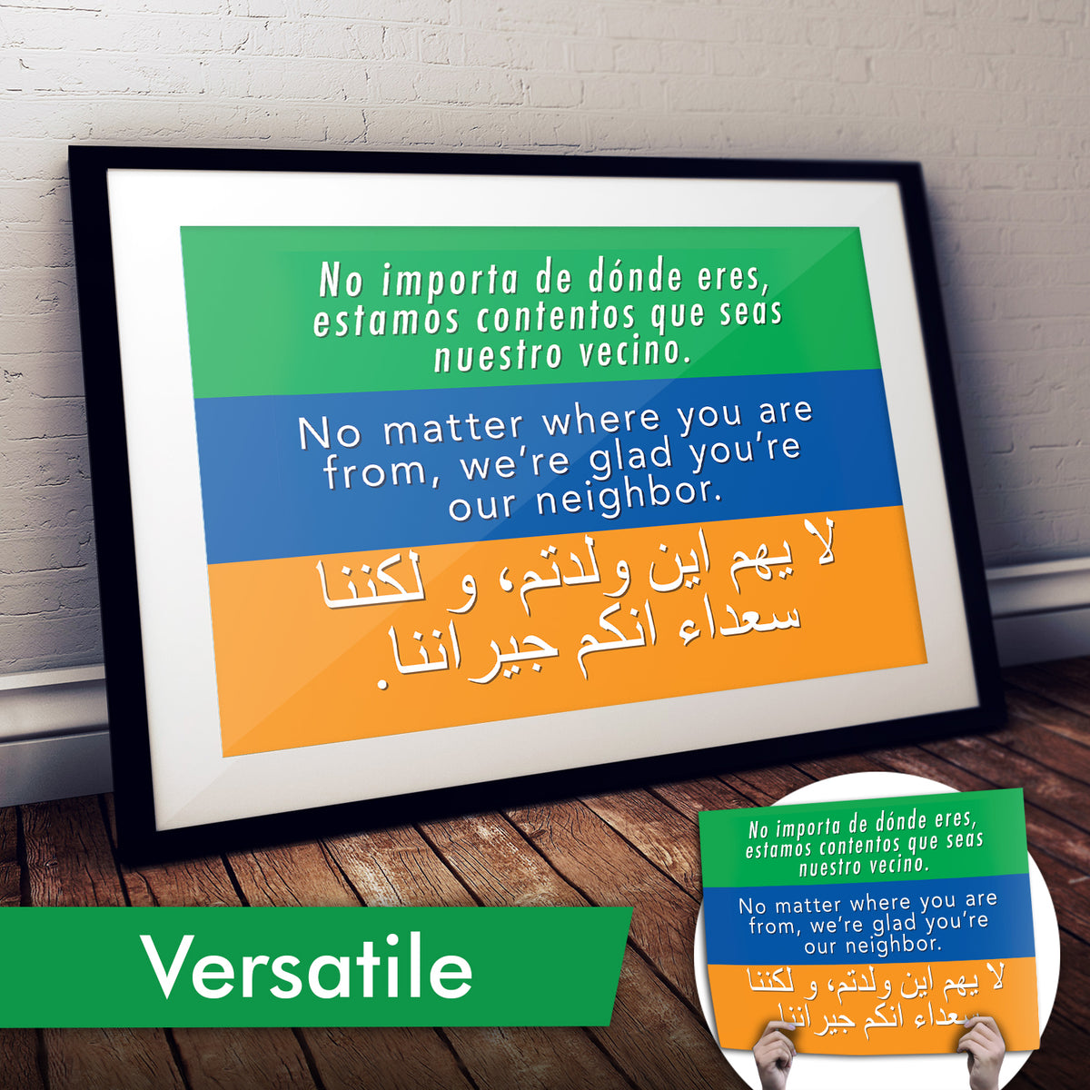 "Welcome Your Neighbors" Art Print or Protest Sign Pack
