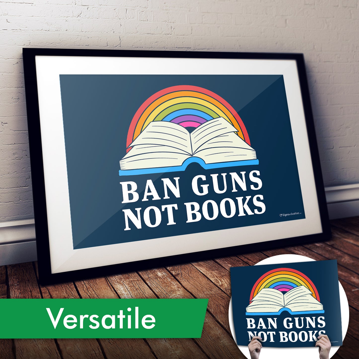 Ban Guns Not Books Cardstock Print