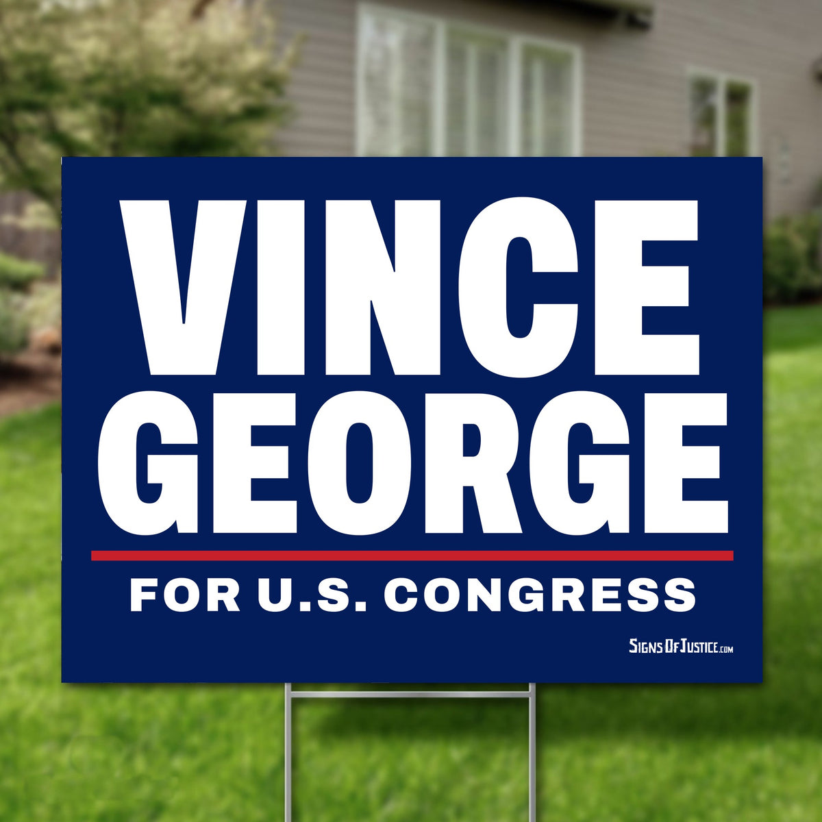 Vince George 24"x18" yard sign