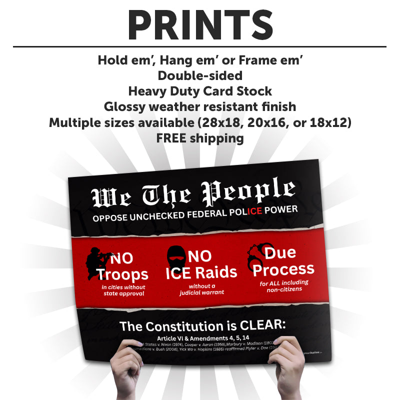 "We The People" Art Print or Protest Sign Pack