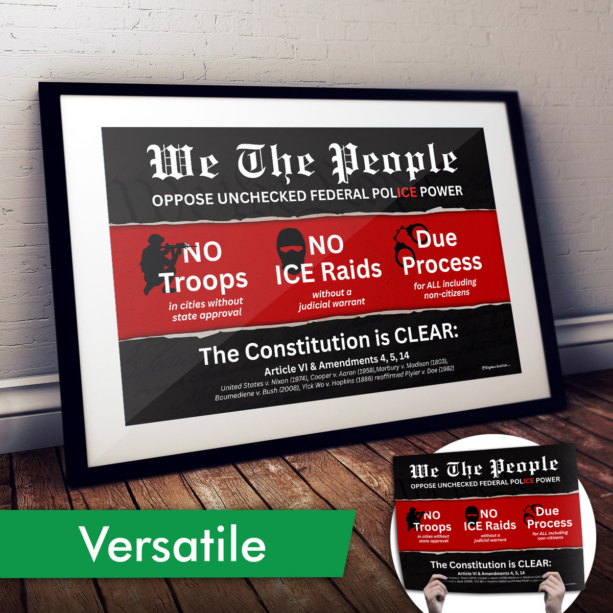 "We The People" Art Print or Protest Sign Pack