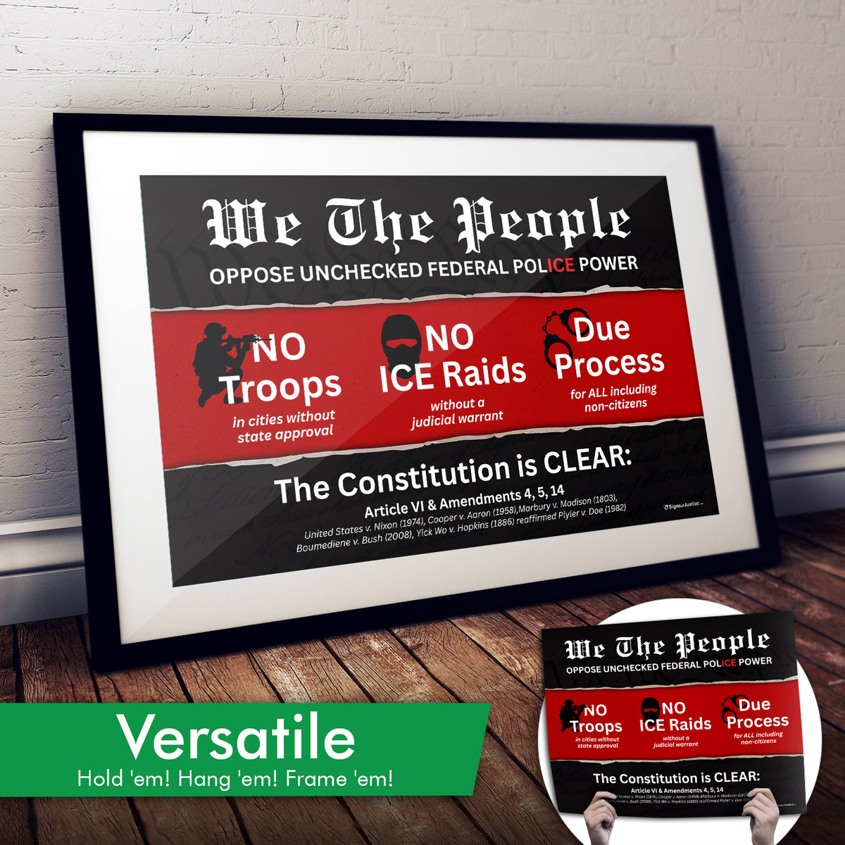 "We The People" Art Print or Protest Sign Pack