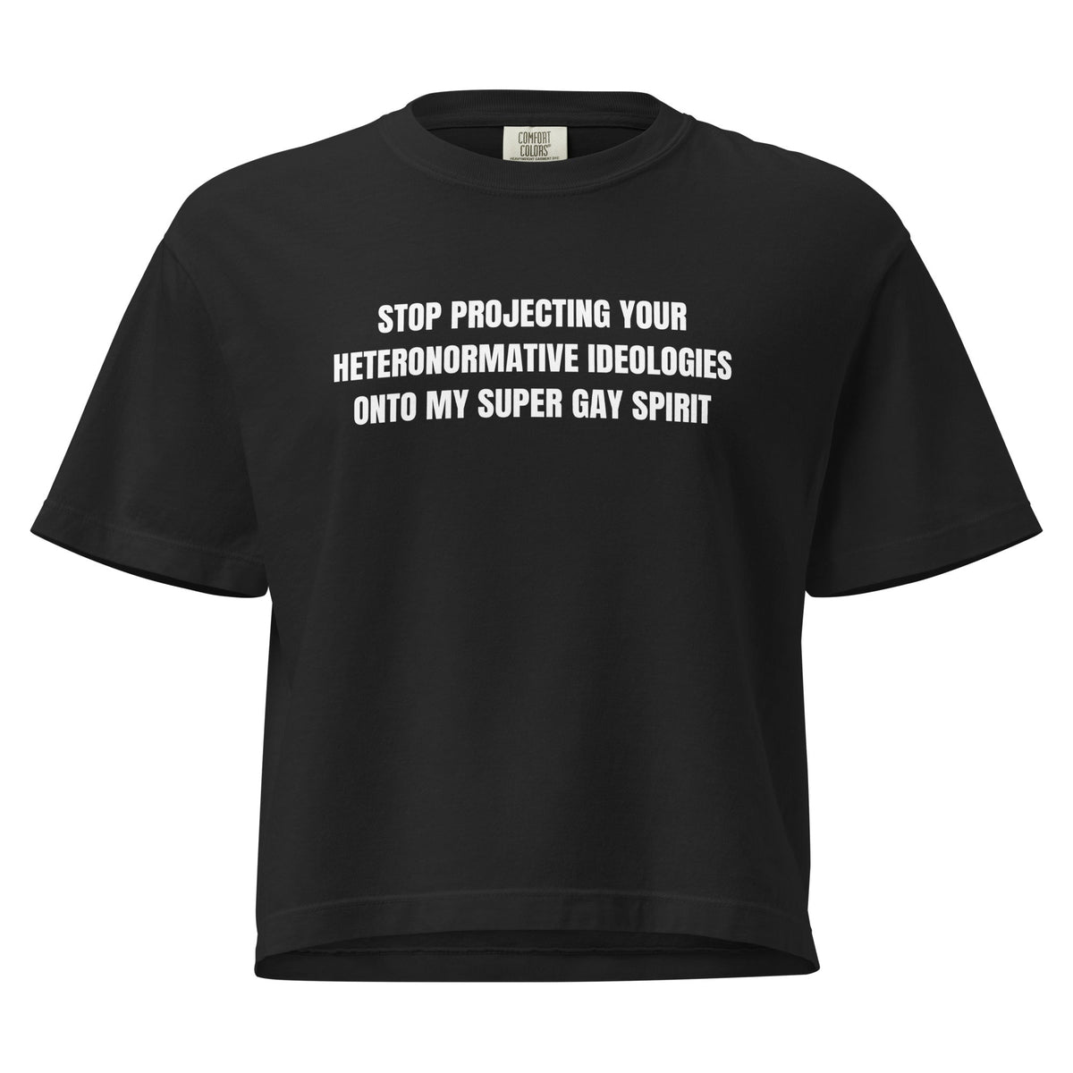 "Stop Projecting Your Heteronormative Ideologies onto My Super Gay Spirit" T-Shirt