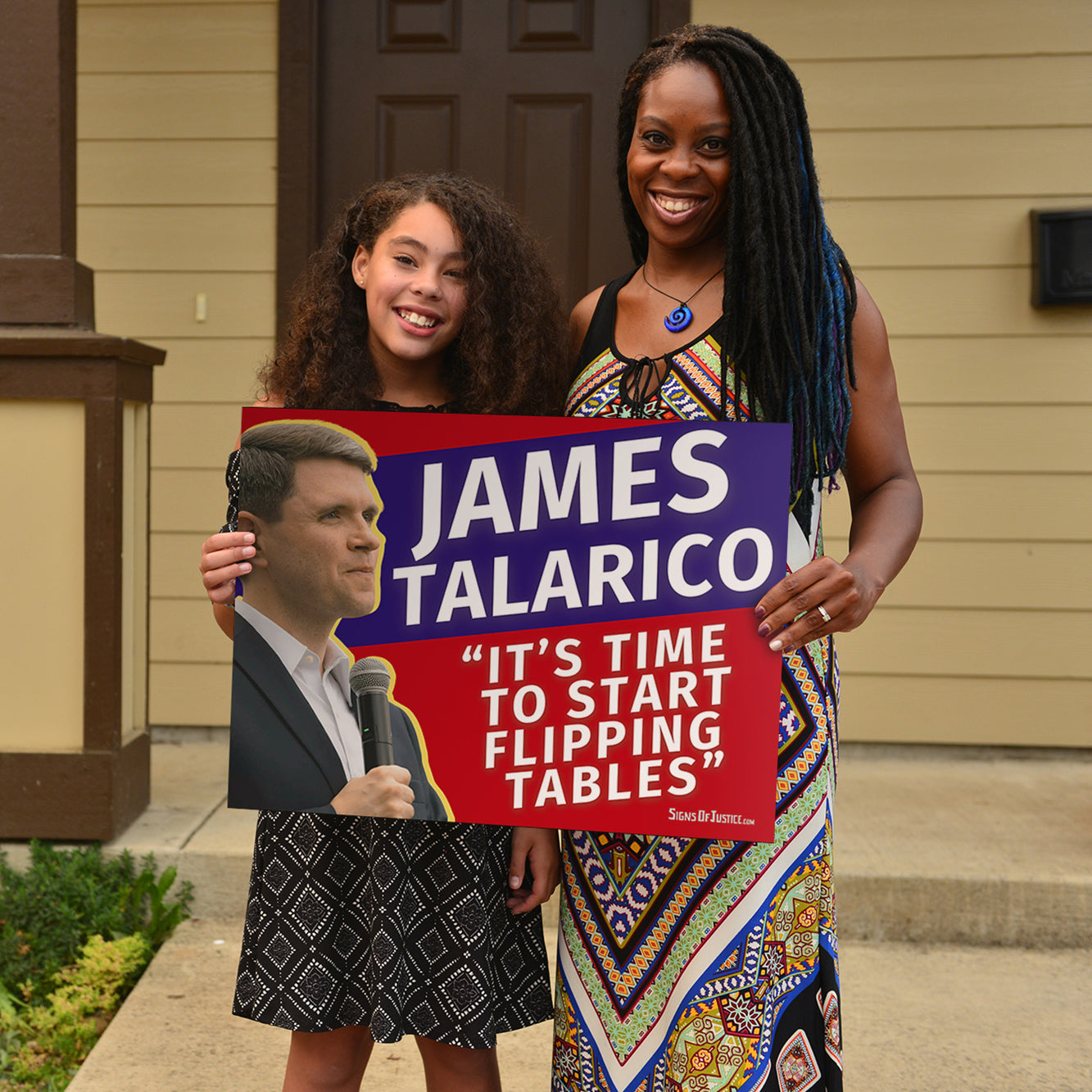 "James Talarico ‘flipping tables’" Yard Sign