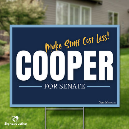 "Cooper for Senate" Yard Sign