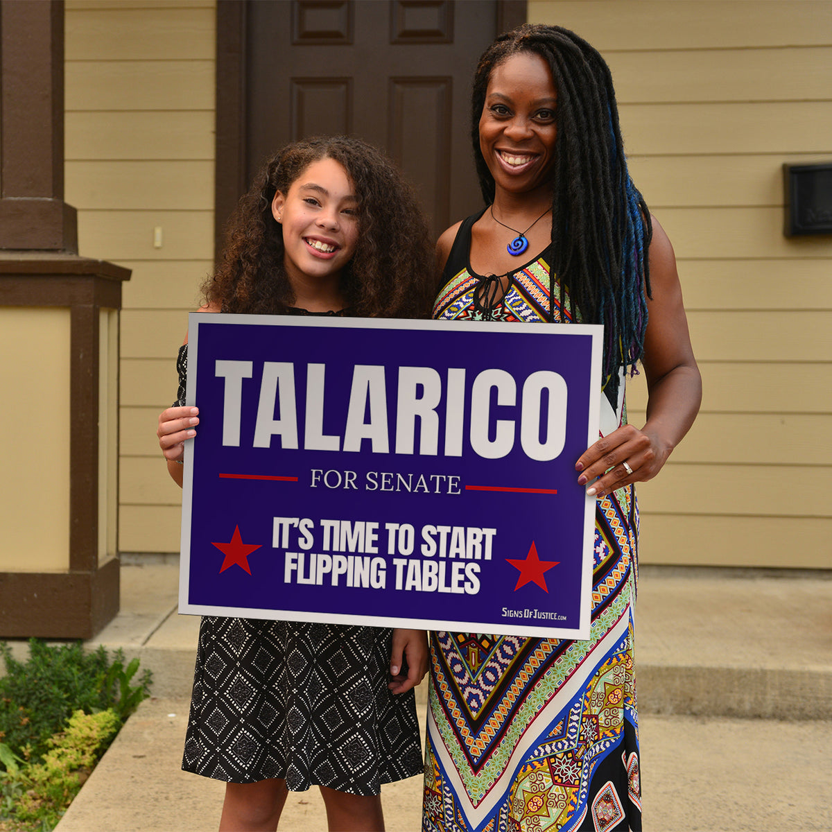 James Talarico for U.S. Senate 2026 Yard Sign, Navy & Stars (Texas)