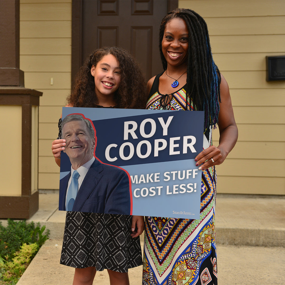 Roy Cooper for U.S. Senate 2026 Yard Sign, Carolina Blue Photo (North Carolina)