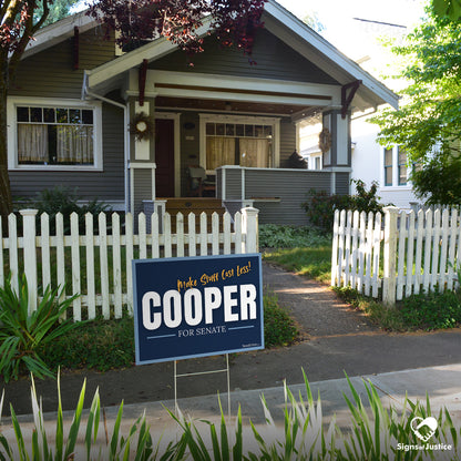 "Cooper for Senate" Yard Sign