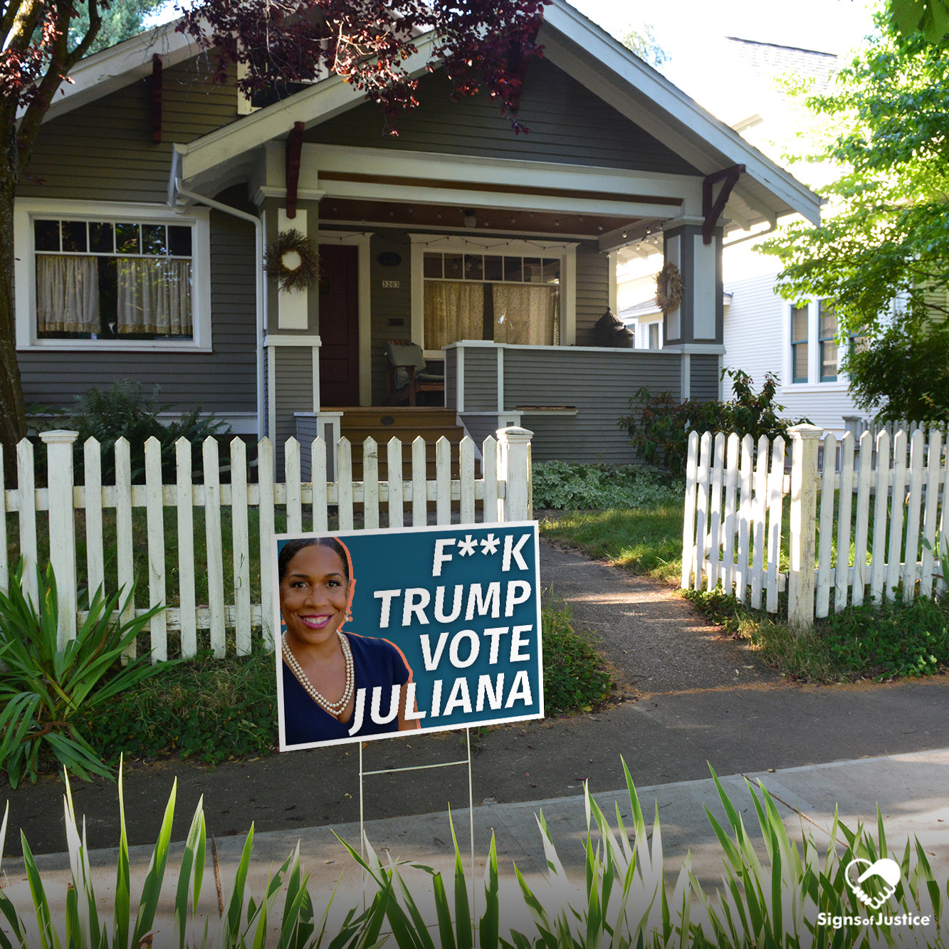 "Vote Juliana Stratton" Yard Sign