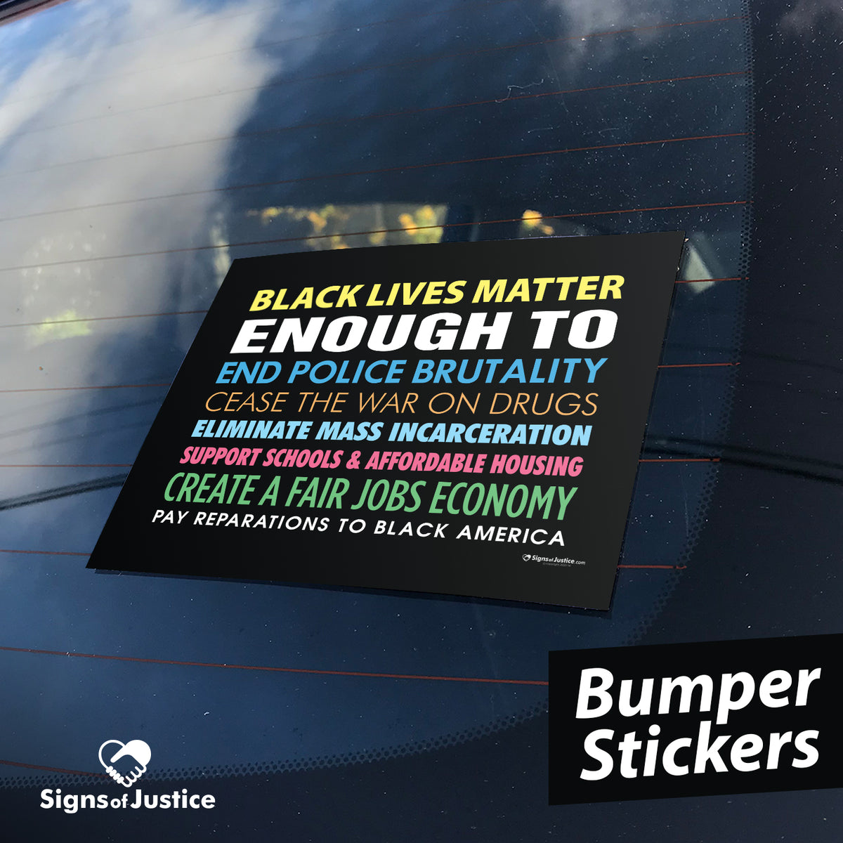 "Black Lives Matter Enough To" Bumper Stickers