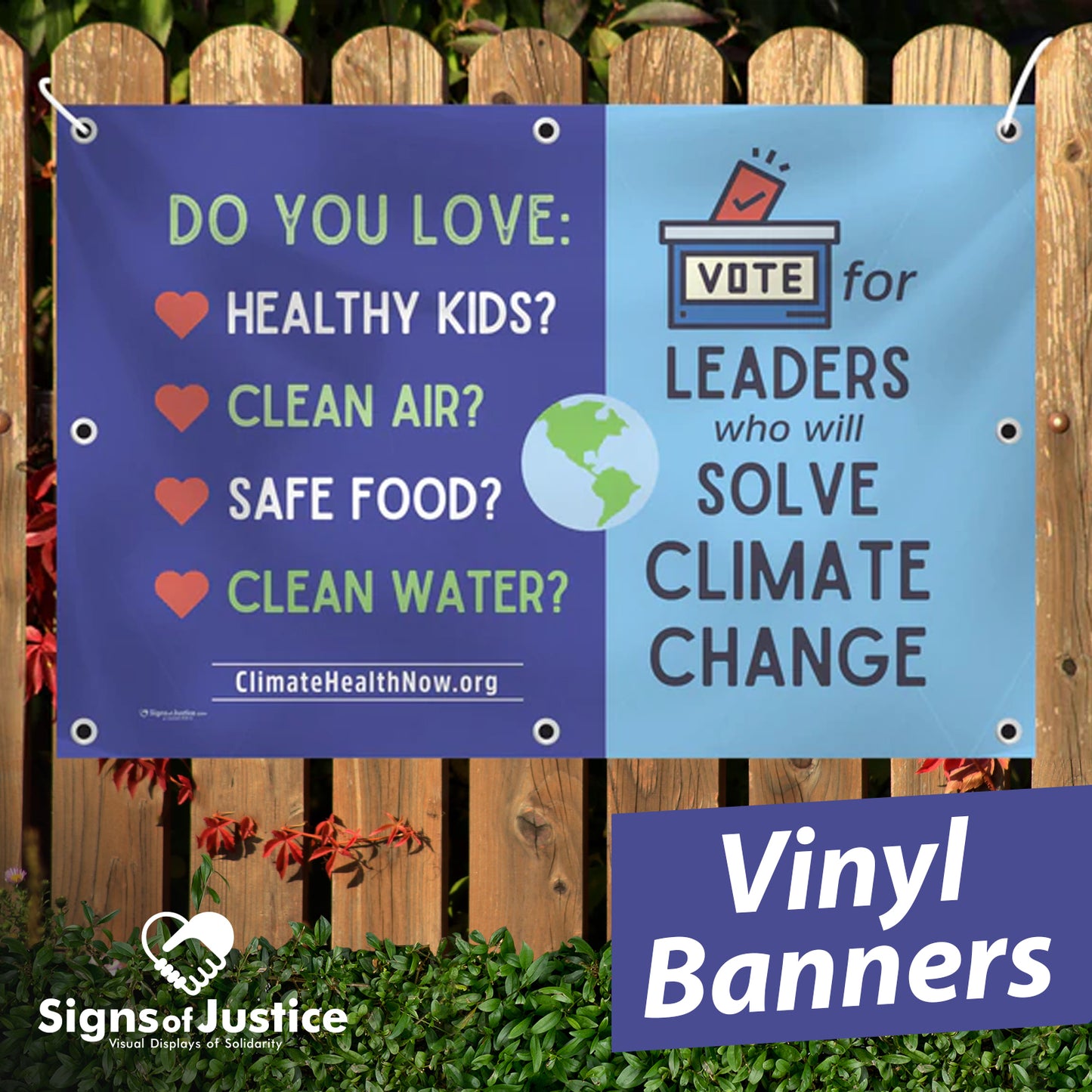 Climate Change Vinyl Banner
