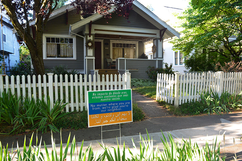 "Welcome Your Neighbors" Yard Sign