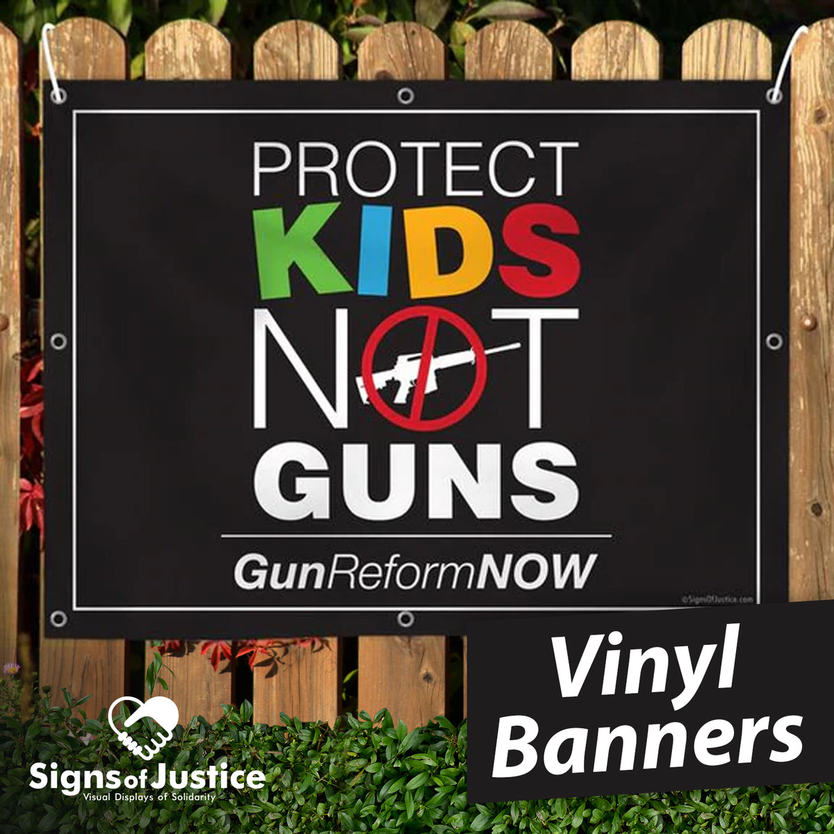 "Protect Kids Not Guns" Vinyl Banner