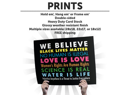 We Believe Cardstock Print