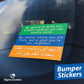 Welcome Your Neighbors Bumper Stickers