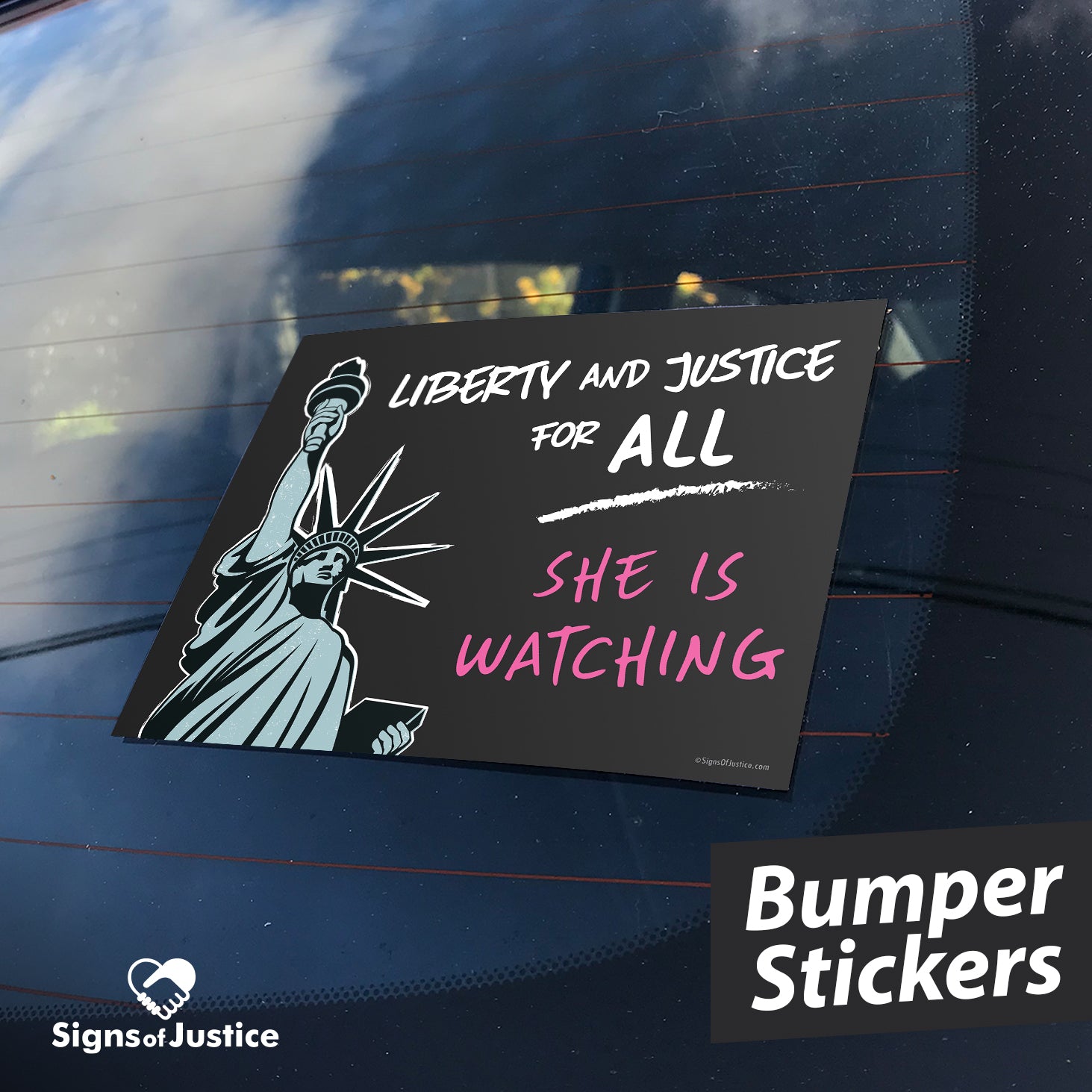 Lady Sticker Sign Lady Liberty Bumper Sticker – Signs Of Justice
