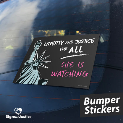 Lady Liberty Bumper Stickers