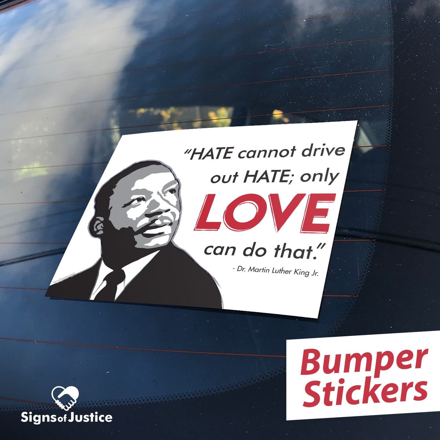 MLK Love Bumper Stickers