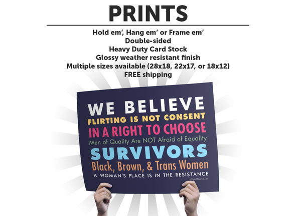 We Believe Women Cardstock Print