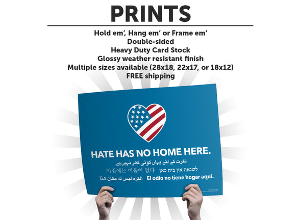 Hate Has No Home Here Cardstock Print