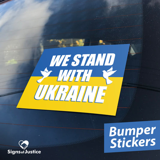 We Stand With Ukraine Bumper Stickers