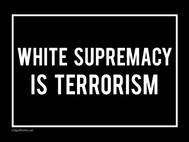White Supremacy is Terrorism Bumper Sticker
