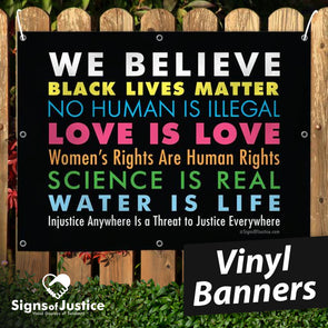 We Believe Vinyl Banner