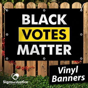 Black Votes Matter Vinyl Banner