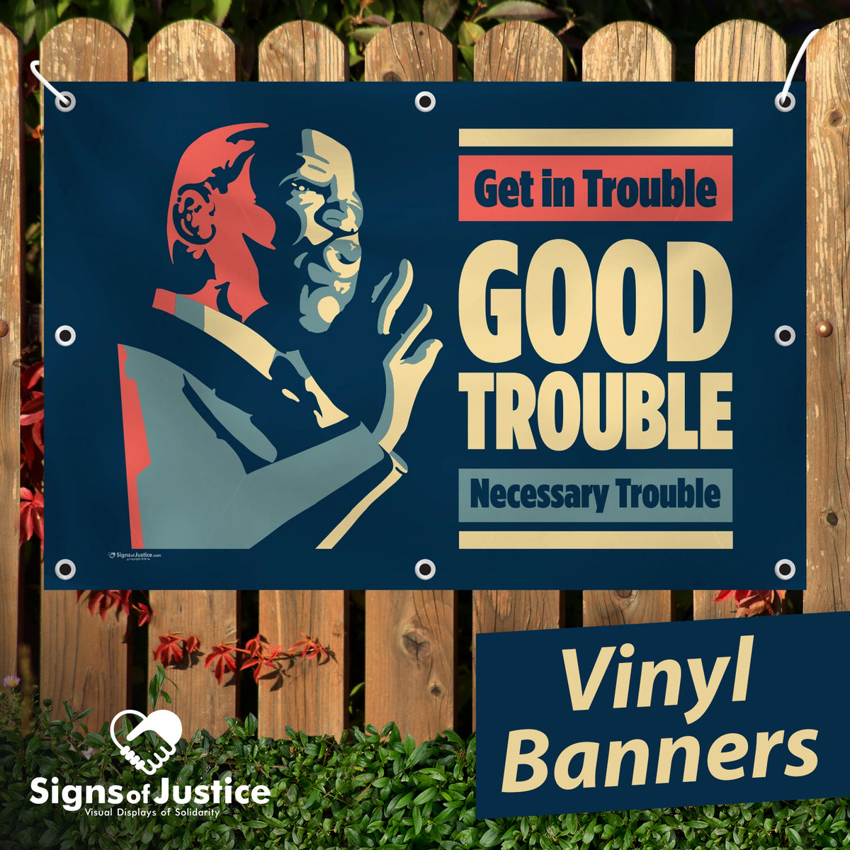 "John Lewis: Good Trouble" Vinyl Banner