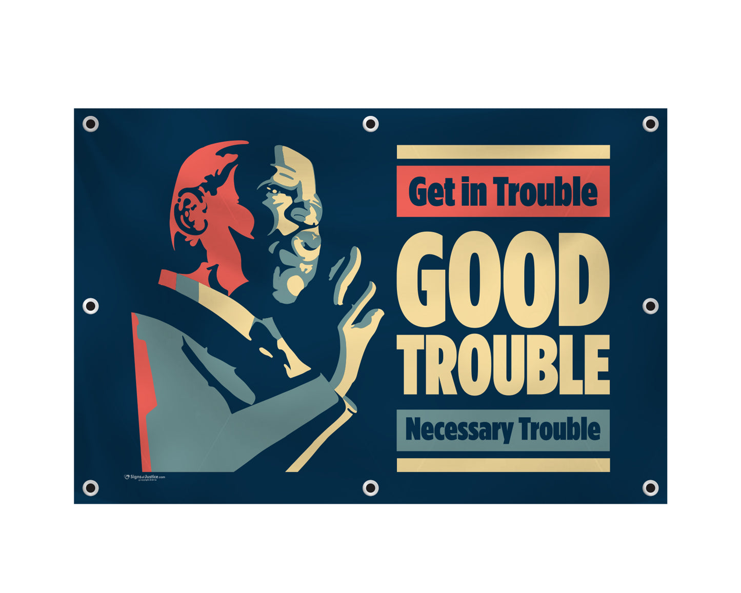 John Lewis: Good Trouble Vinyl Banner