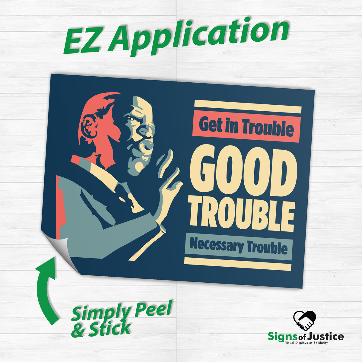 "John Lewis: Good Trouble" Bumper Stickers