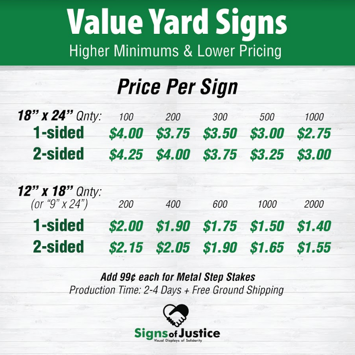 Value Yard Signs